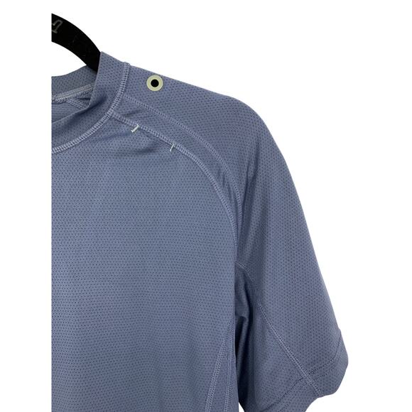 Lululemon Active T-Shirt Mens Apx Size Small Short Sleeve Crew Neck Blue Gray - Picture 2 of 6